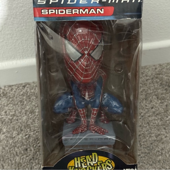 2002 Neca Spiderman Head Knocker Bobble Head Vintage RARE HTF New in Box - Picture 6 of 9